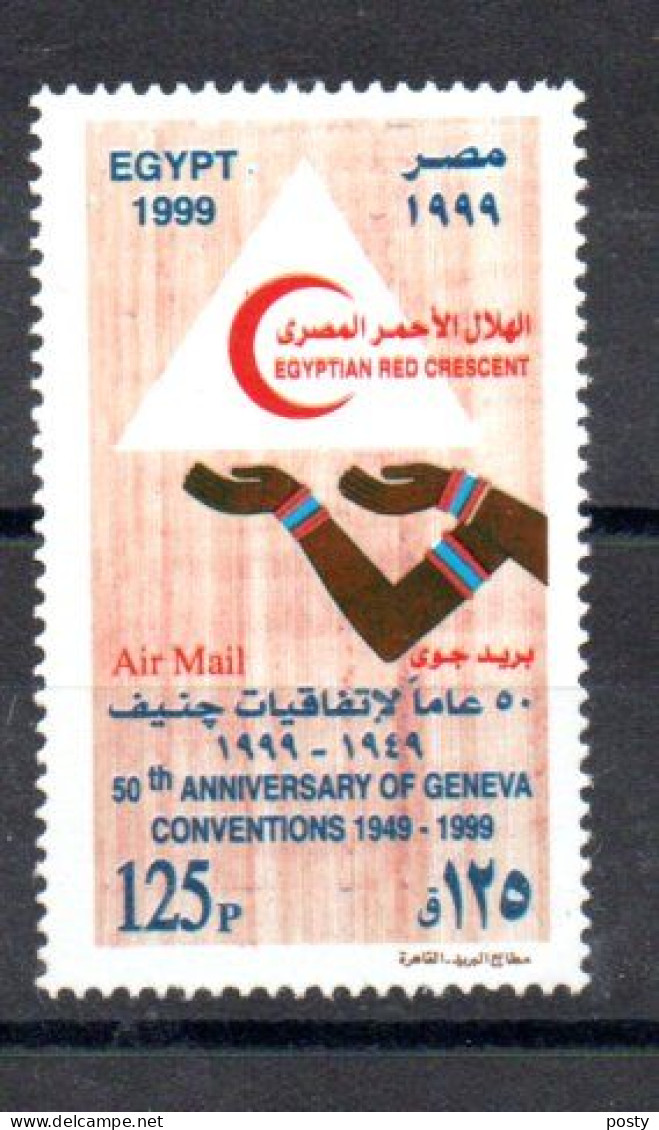 EGYPTE - EGYPT - 1999 - CROISSANT ROUGE EGYPTIEN - EGYPTIAN RED CRESCENT - CONVENTION DE GENEVE - PA - AM - - Unused Stamps