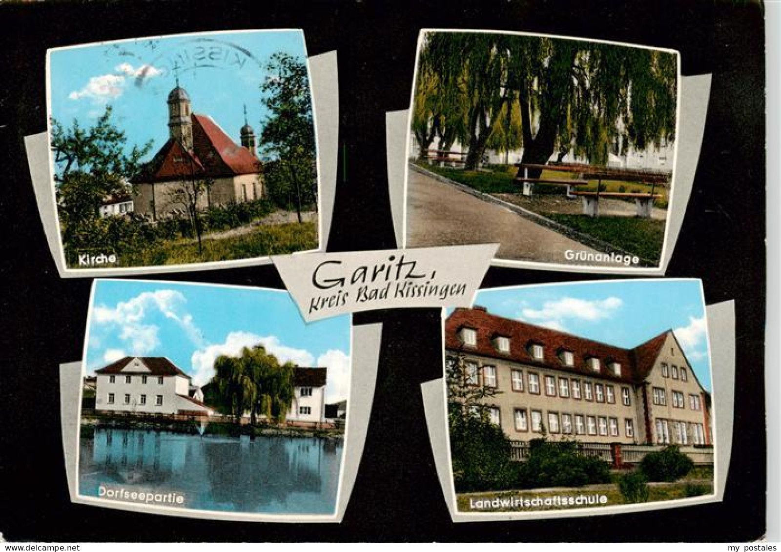 73884736 Garitz Bad Kissingen Kirche Gruenanlage Dorfseepartie Landwirtschaftssc - Bad Kissingen