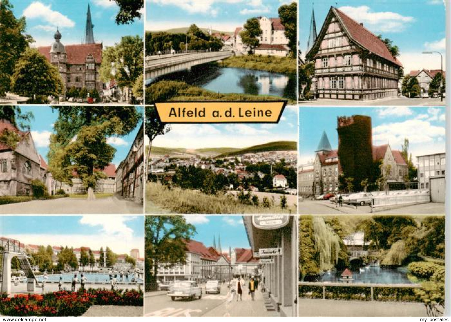 73884728 Alfeld Leine Orts Und Teilansichten Schwimmbad Kirche Panorama Alfeld L - Alfeld