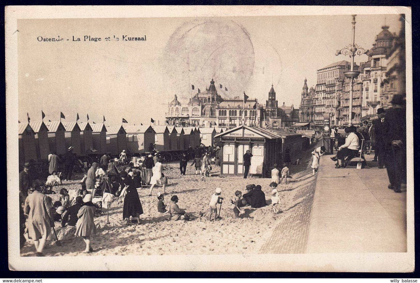 +++  Photo Carte - OOSTENDE - OSTENDE - Plage Et Kursaal - 1933  // - Oostende