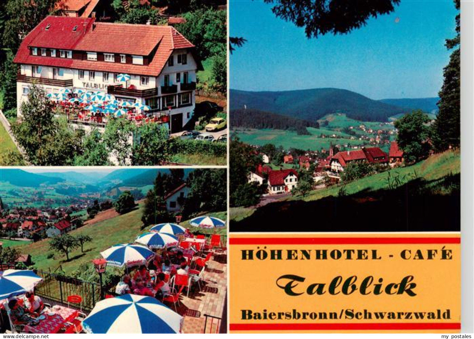 73884709 Baiersbronn Schwarzwald Hoehenhotel Cafe Talblick Terrasse Panorama Bai - Baiersbronn