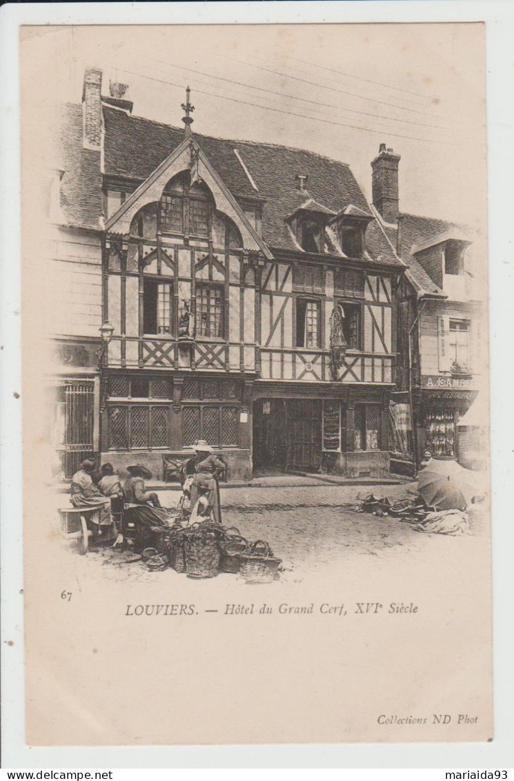 LOUVIERS - EURE - HOTEL DU GRAND CERF - JOUR DE MARCHE - Louviers