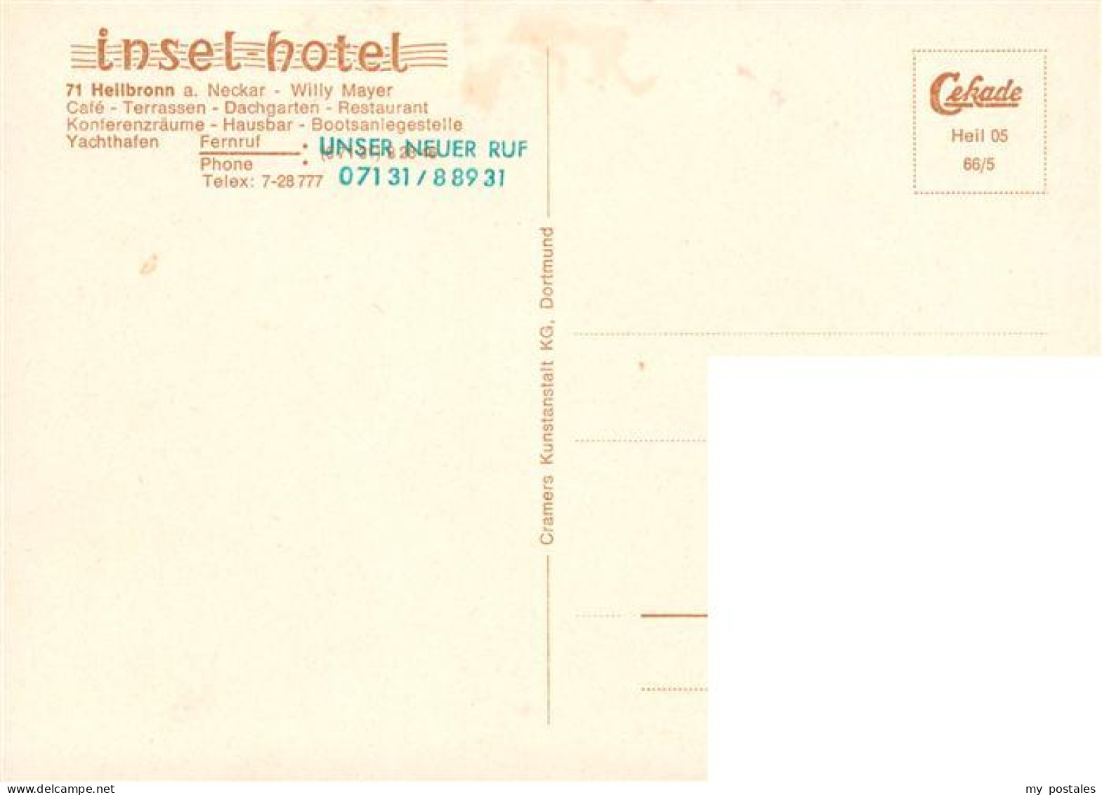 73884707 Heilbronn Neckar Insel Hotel Cafe Terrassen Heilbronn Neckar - Heilbronn