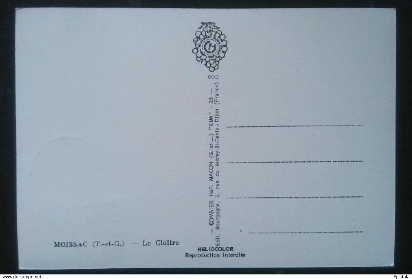 ► Carte Maximum Card.    Le Cloître    1963 -  Cachet Moissac - - 1960-1969