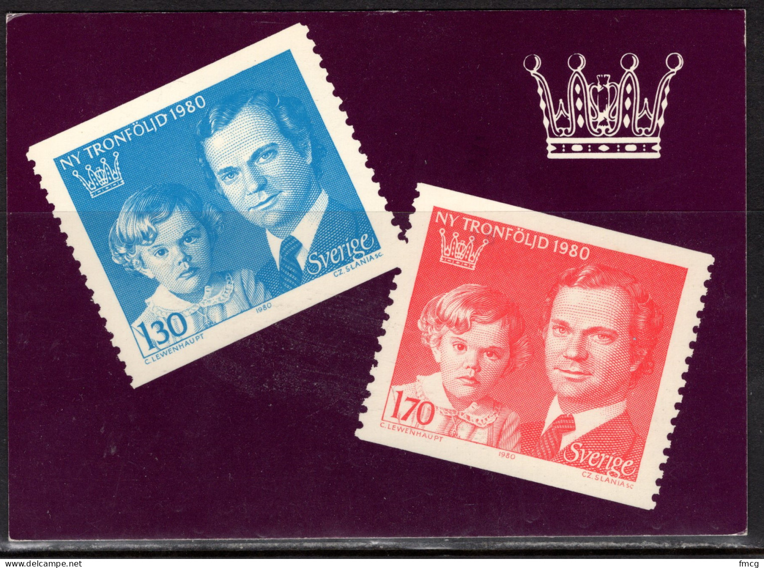 1980 Sweden Stamps, London, Mailed From Sweden - Francobolli (rappresentazioni)