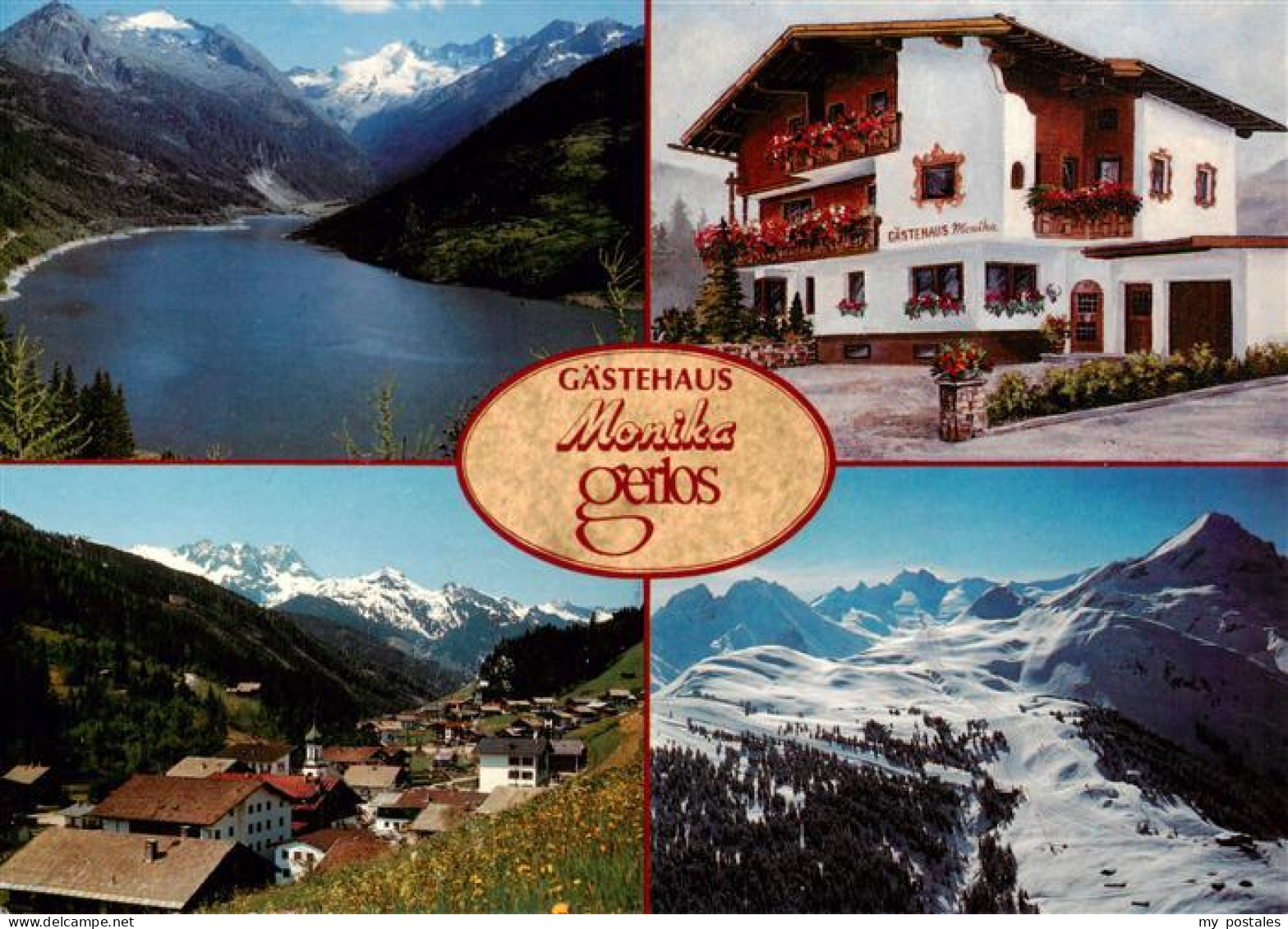 73884669 Gerlos Zillertal AT Seeblick Gaestehaus Monika Ortspartie Winterpanoram - Autres & Non Classés