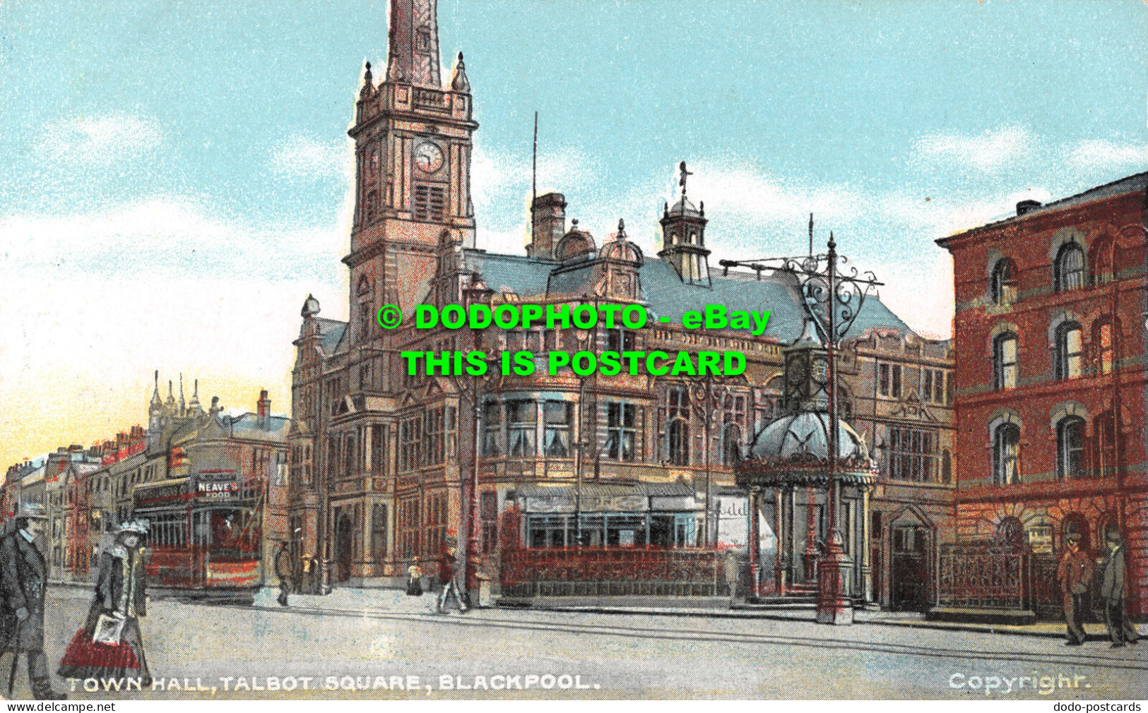 R507511 Blackpool. Town Hall. Talbot Square. Postcard - Mondo