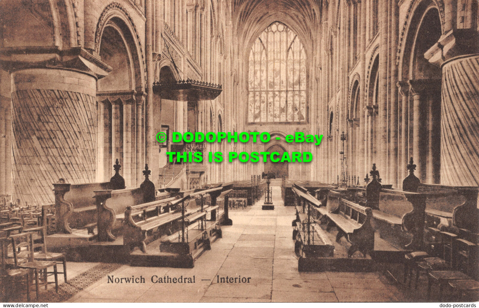 R507772 Norwich Cathedral. Interior. Postcard - Mondo