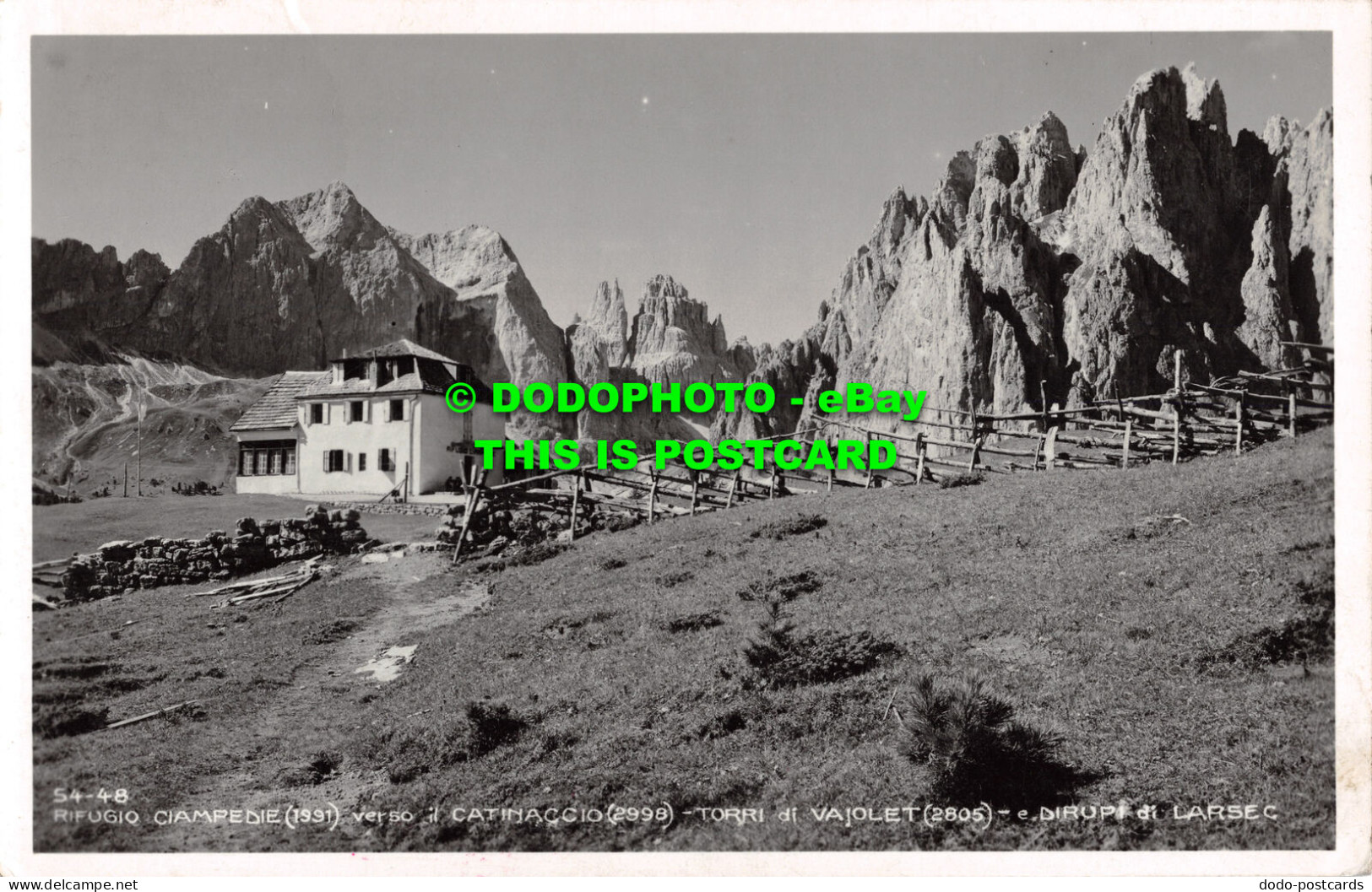 R507165 Rifugio Ciampedie. Verso Il Catinaccio. Torri Di Vajolet. E Dirupi Di La - Mondo