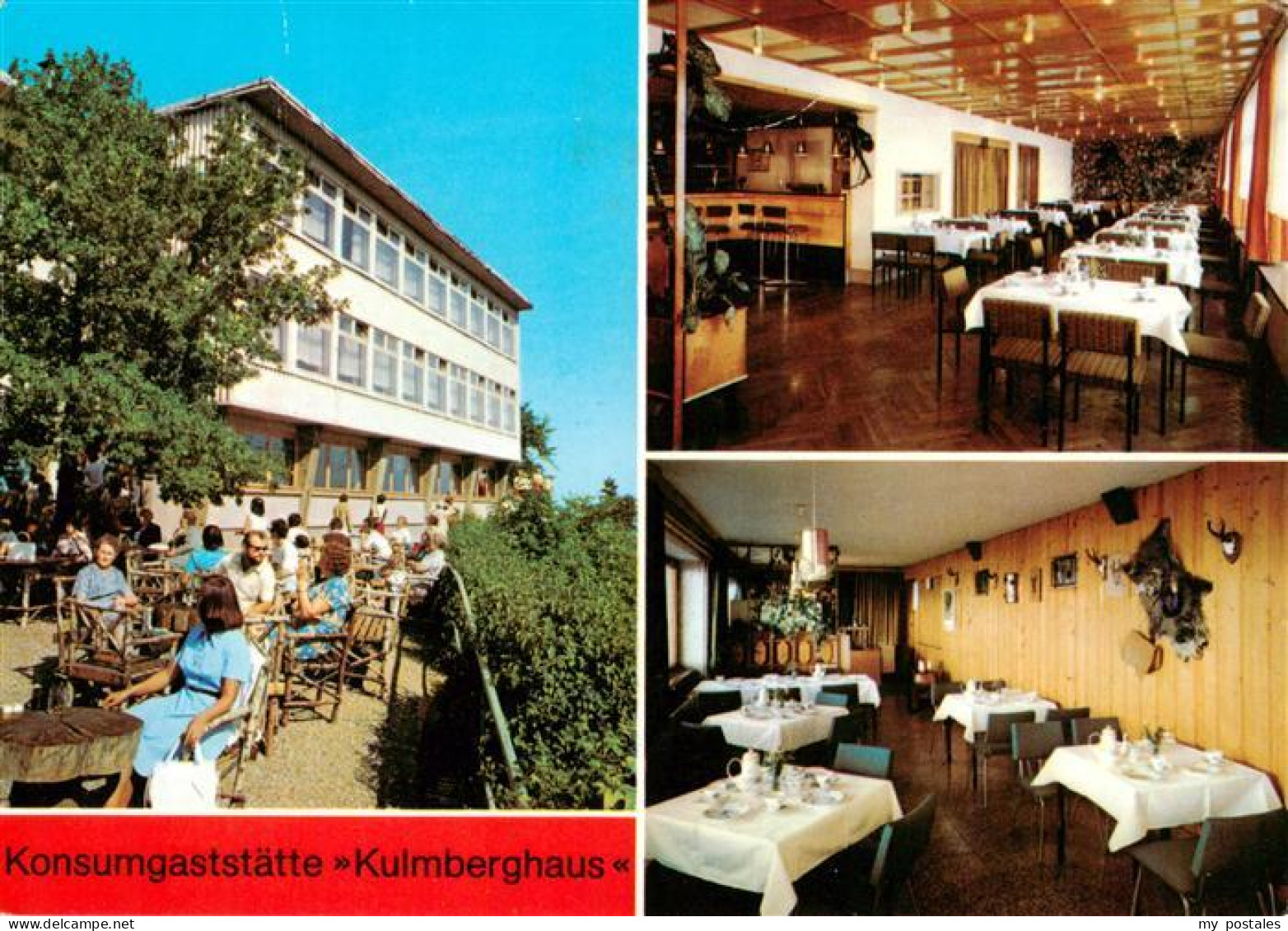 73884608 Saalfeld Saale Konsum Gaststaette Kulmberghaus Gnomenbar Jaegerstube Sa - Saalfeld