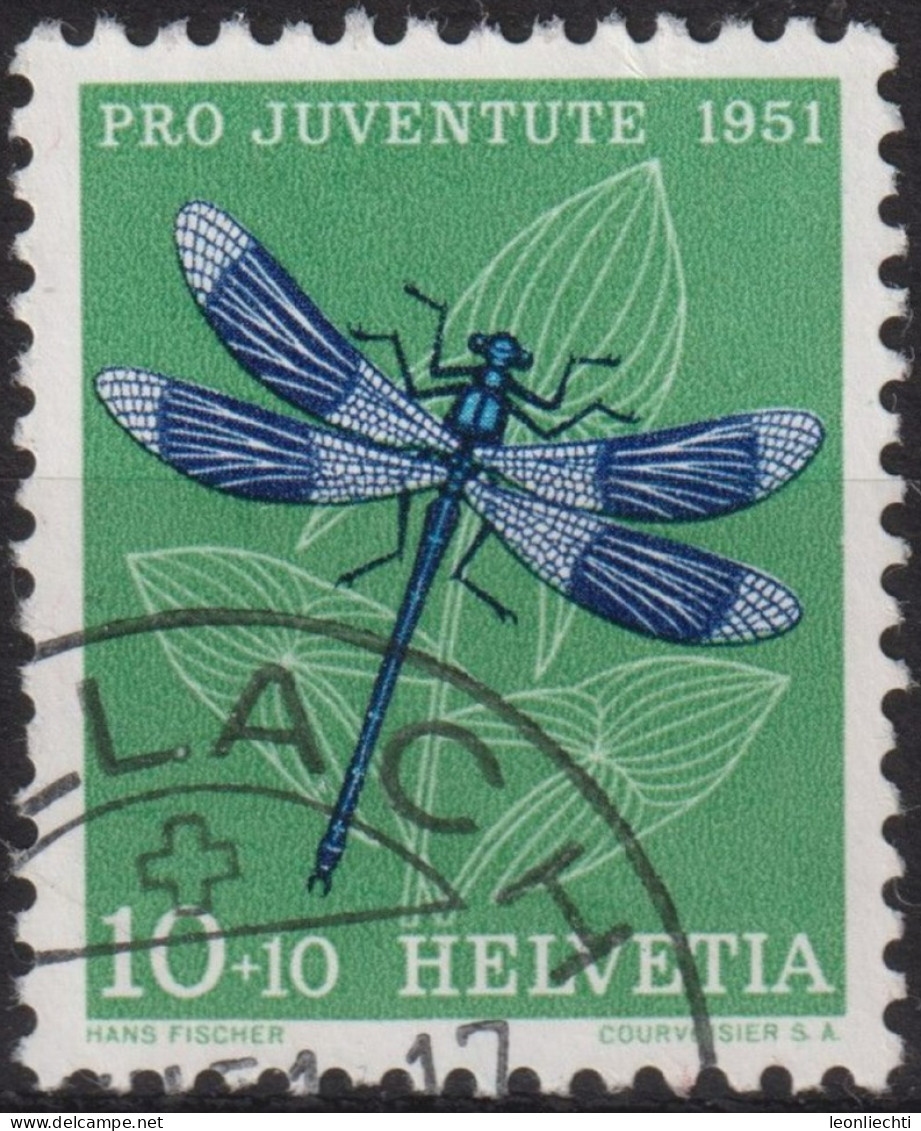 1951 Schweiz Pro Juventute ° Zum:CH J139,Yt:CH 513, Mi:CH 562, Wasserjungfer, Insekten - Used Stamps