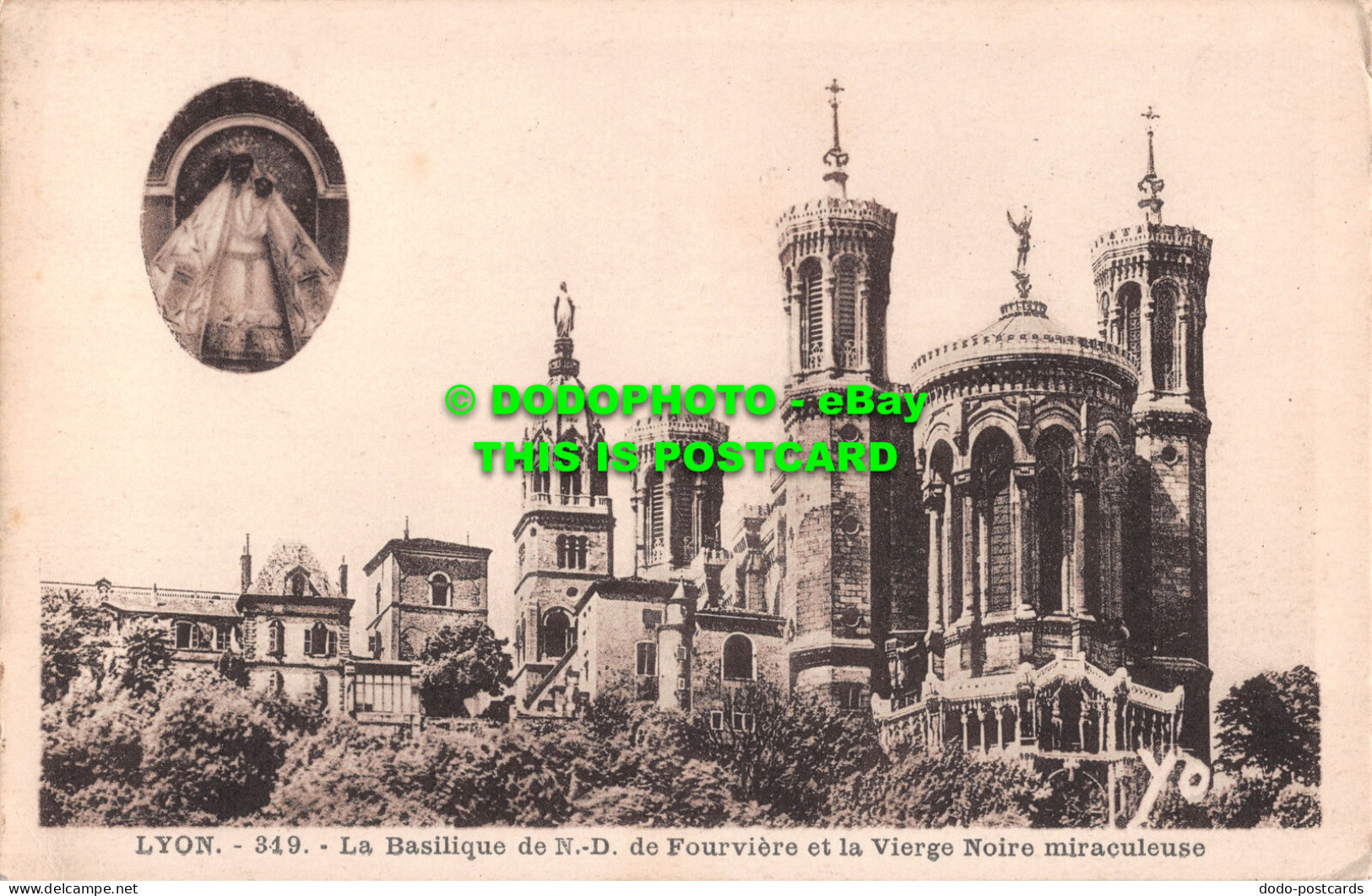 R507167 Lyon. La Basilique De N. D. De Fourviere Et La Vierge Noire Miraculeuse. - Mondo