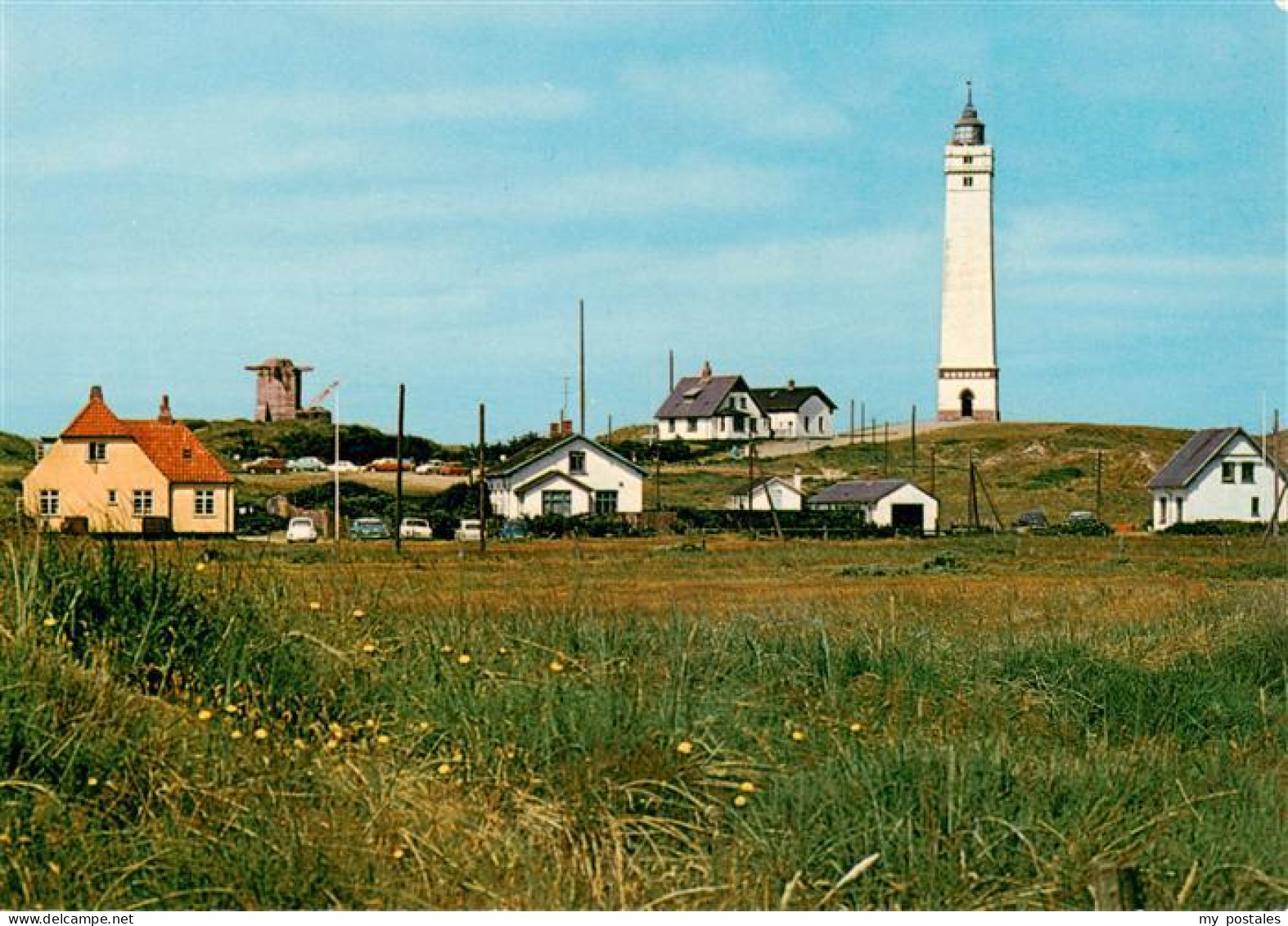 73884572 Blaavand Blavand DK Teilansicht Leuchtturm  - Dinamarca