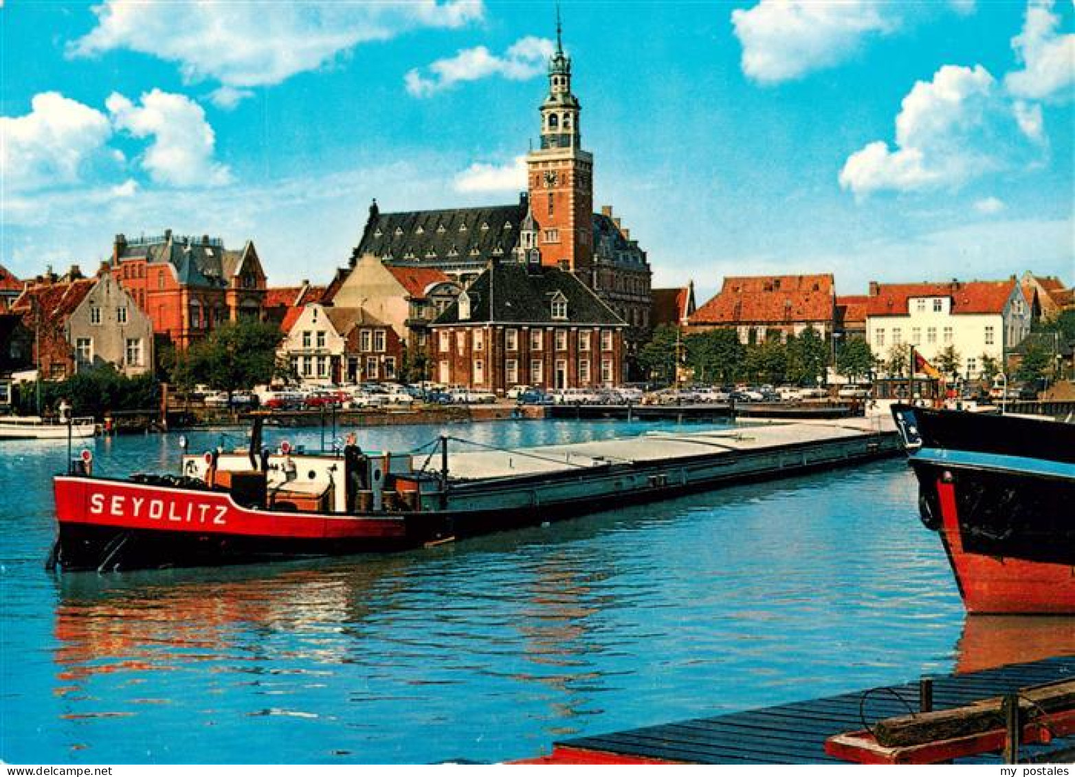 73884544 Leer Ostfriesland Hafen Mit Rathaus Leer Ostfriesland - Leer