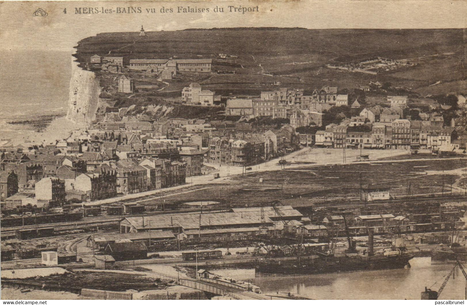 MERS LES BAINS - VU DES FALAISES DU TREPORT - Mers Les Bains