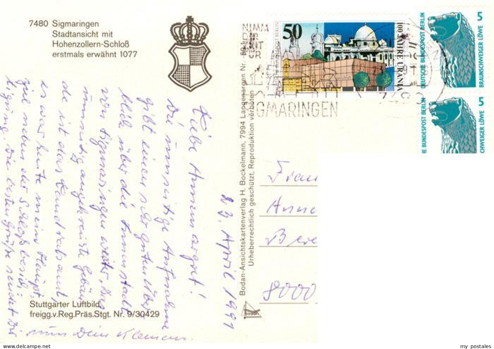 73884385 Sigmaringen Stadtansicht Mit Hohenzollern-Schloss Sigmaringen - Sigmaringen