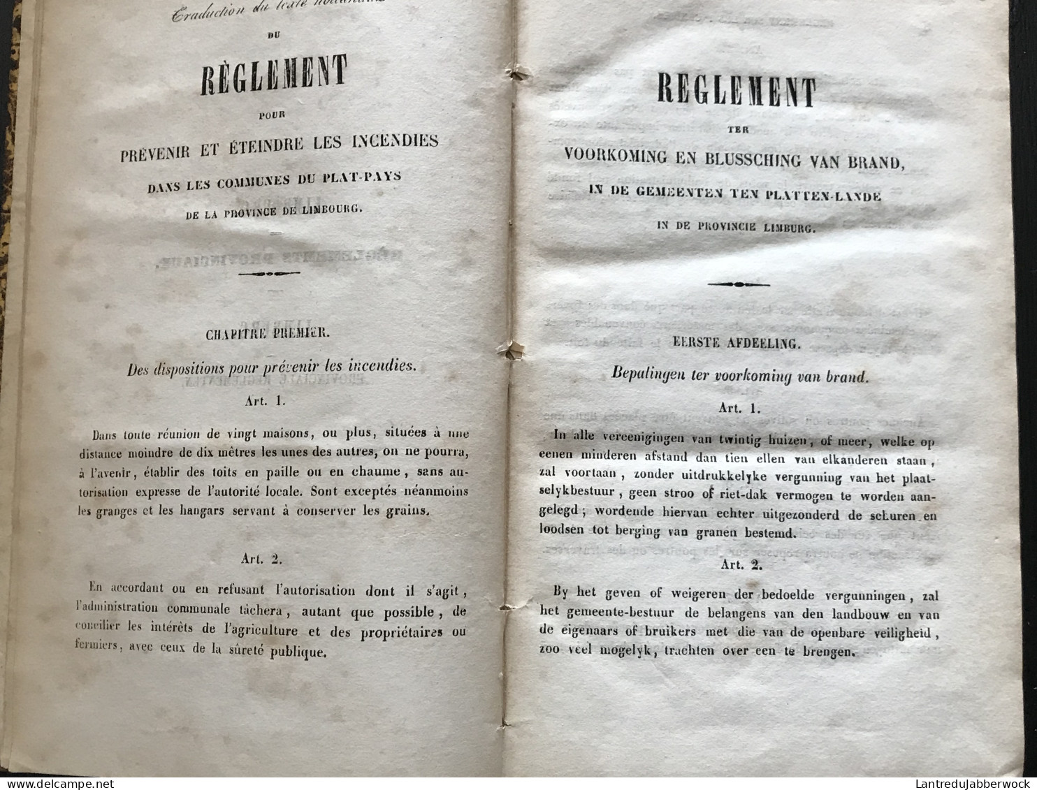 Recueil Des Règlements D'intérêt Provincial En Province De Limbourg 1850 Verzameling In Werking Zynde Provincie Limburg - Belgium