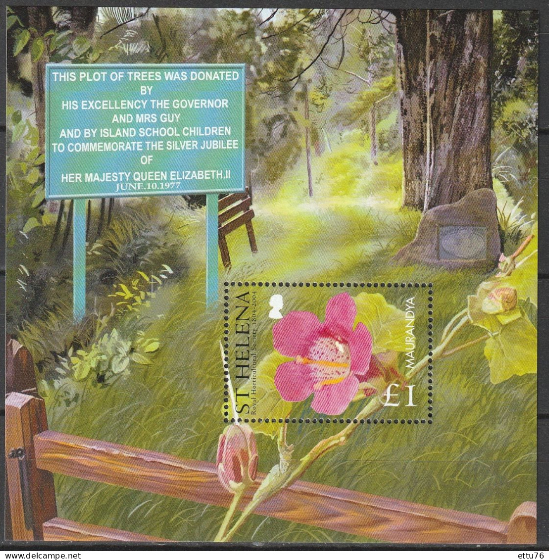 St.Helena  2004    Flowers   Minisheet   MNH - Otros & Sin Clasificación
