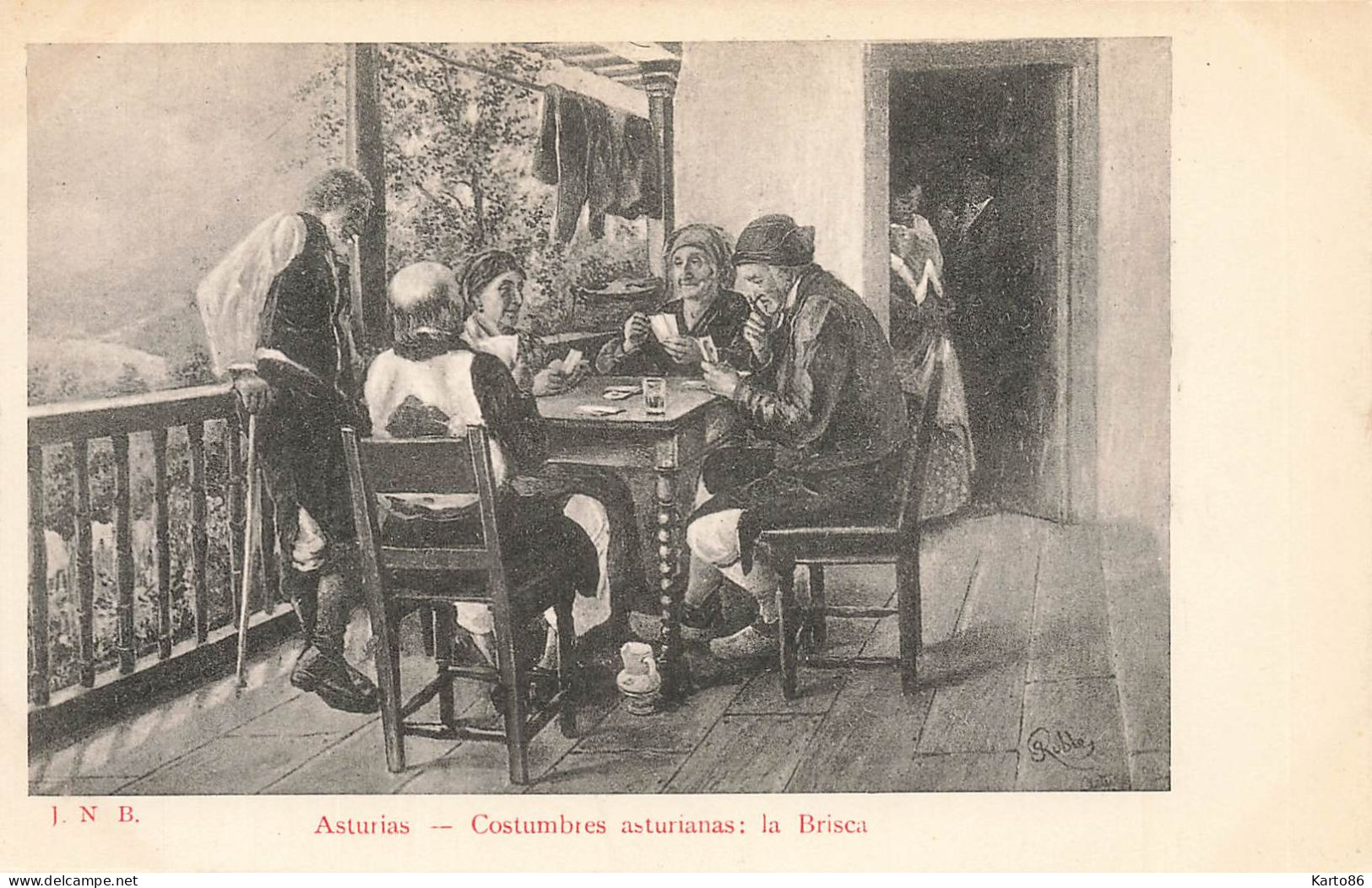 Costumbres Asturianas : La Brisca * Jeu De Cartes , Carte , Cards Game * Espana Asturias - Asturias (Oviedo)