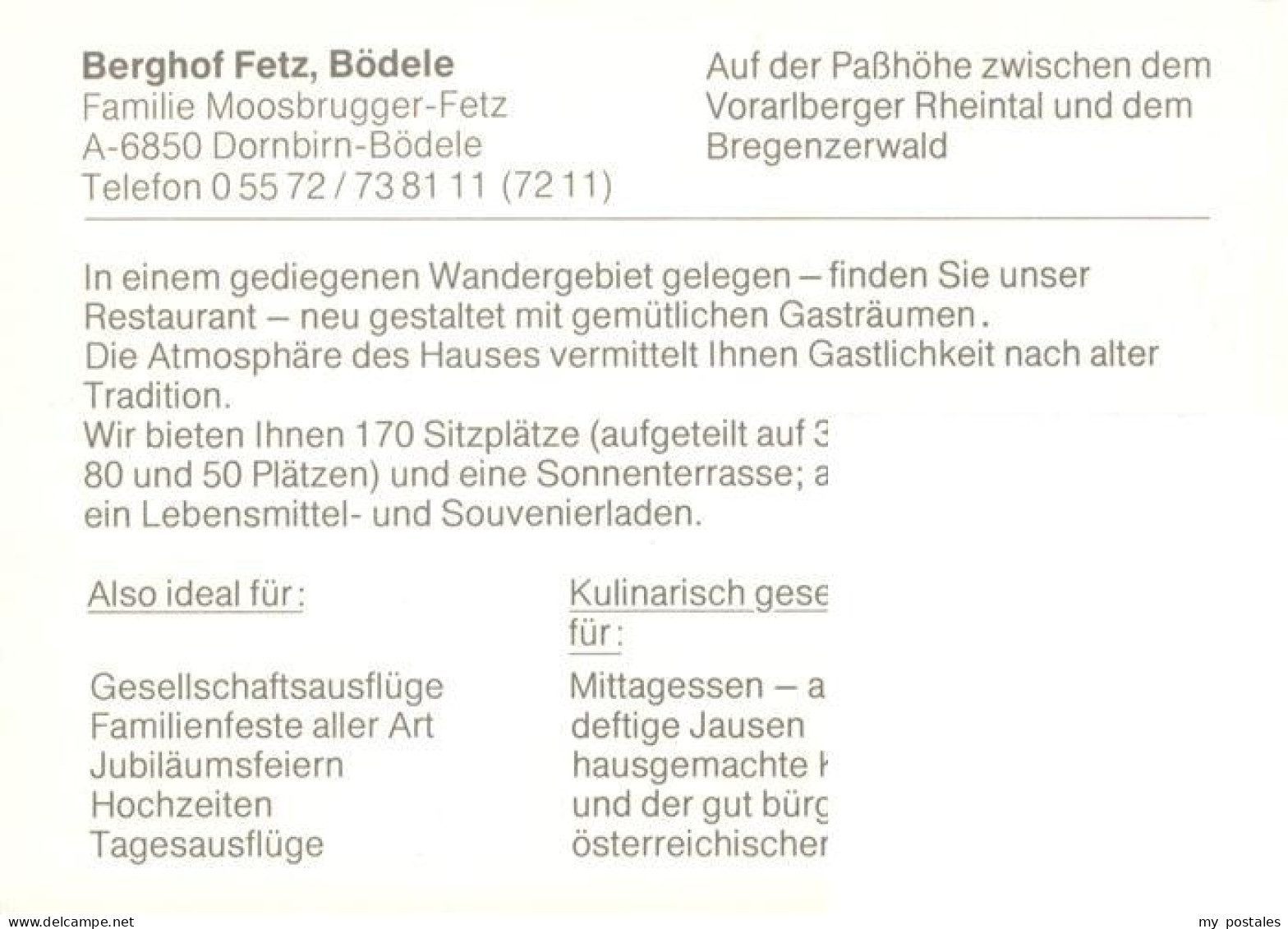 73884316 Boedele Berghof Fetz Restaurant Zimmer Bar Boedele - Sonstige & Ohne Zuordnung