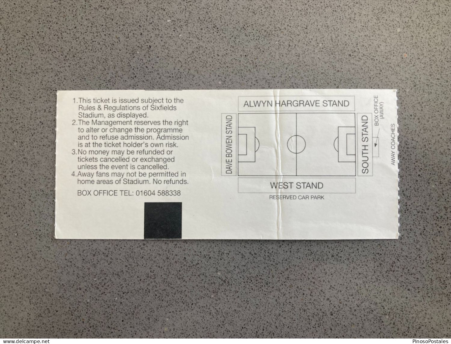 Northampton Town V Chester City 1999-00 Match Ticket - Tickets D'entrée