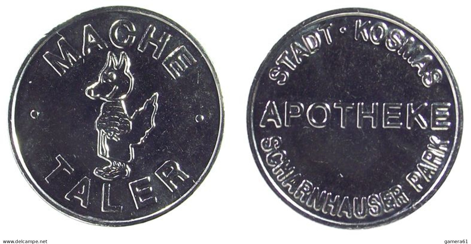 00639 GETTONE TOKEN JETON VENDING APOTHEKE Mache Taler Stadt Kosmas Apotheke Scharnhauser Park - Otros & Sin Clasificación