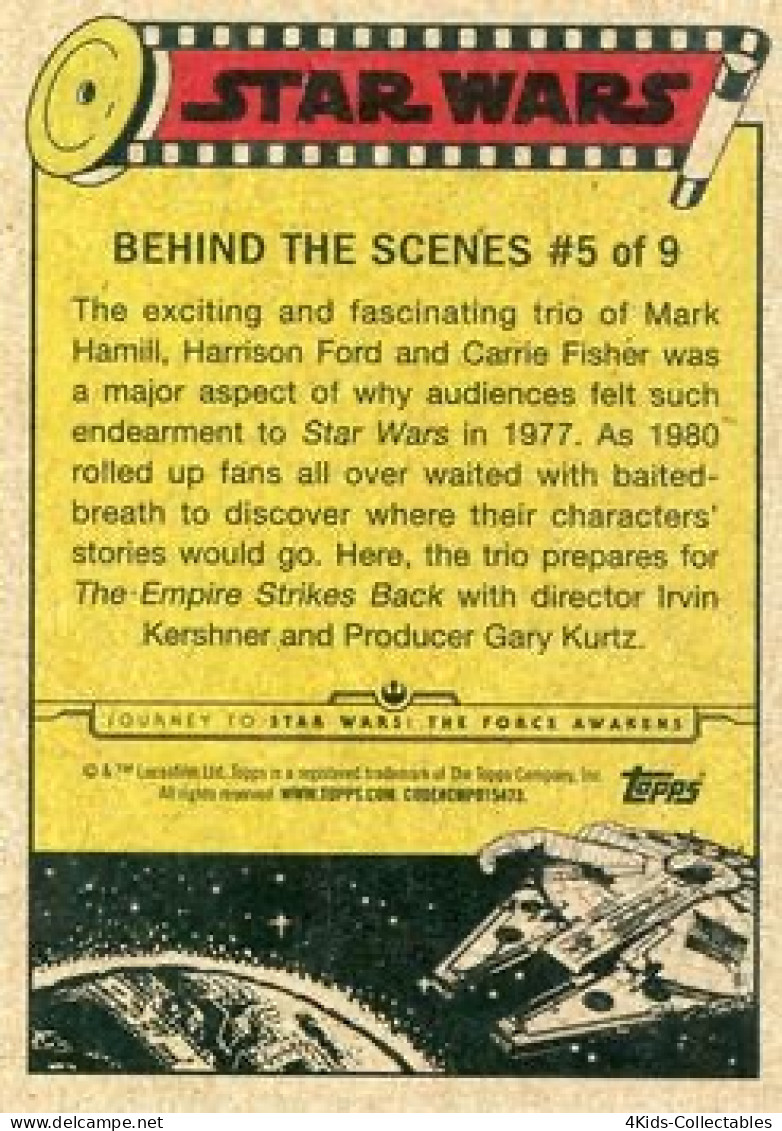 2015 Topps STAR WARS Journey To The Force Awakens "Behind The Scenes" 5 Talking The Empire Strike Back - Star Wars