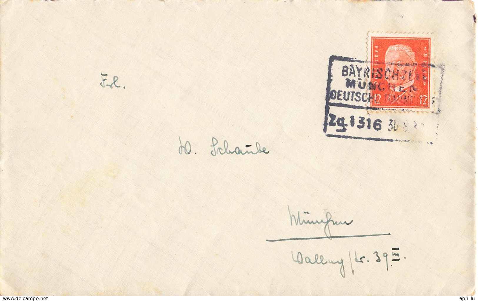 Bahnpost (Ambulant; R.P.O./T.P.O.) Bayrischzell-München (ZA2451) - Cartas & Documentos