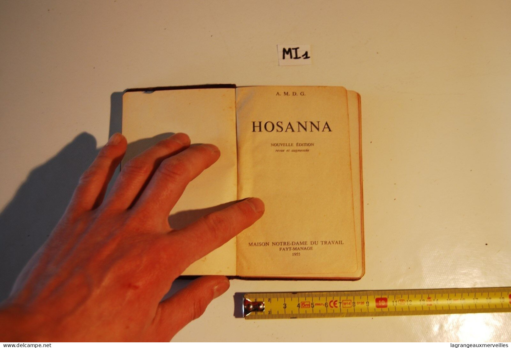 MI1 Ancien Missel - Religion - Old Missal - Ex Messale - Hosanna 1955 - Religione
