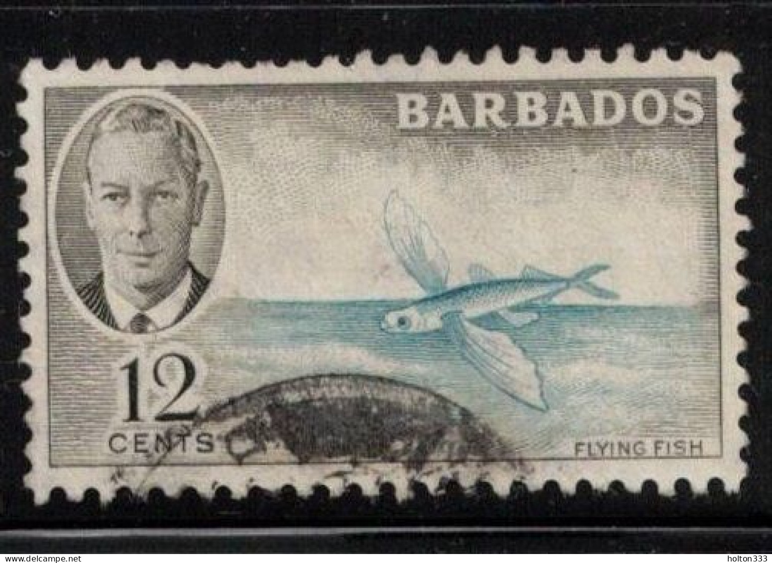 BARBADOS Scott # 222 Used - KGVI & Flying Fish - Barbades (...-1966)