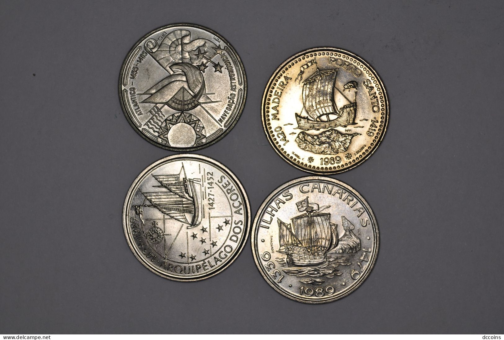 Golden Age Of Portuguese Discoveries - 2º Set 100 Escudos (4 Coins) 1989 - Portogallo