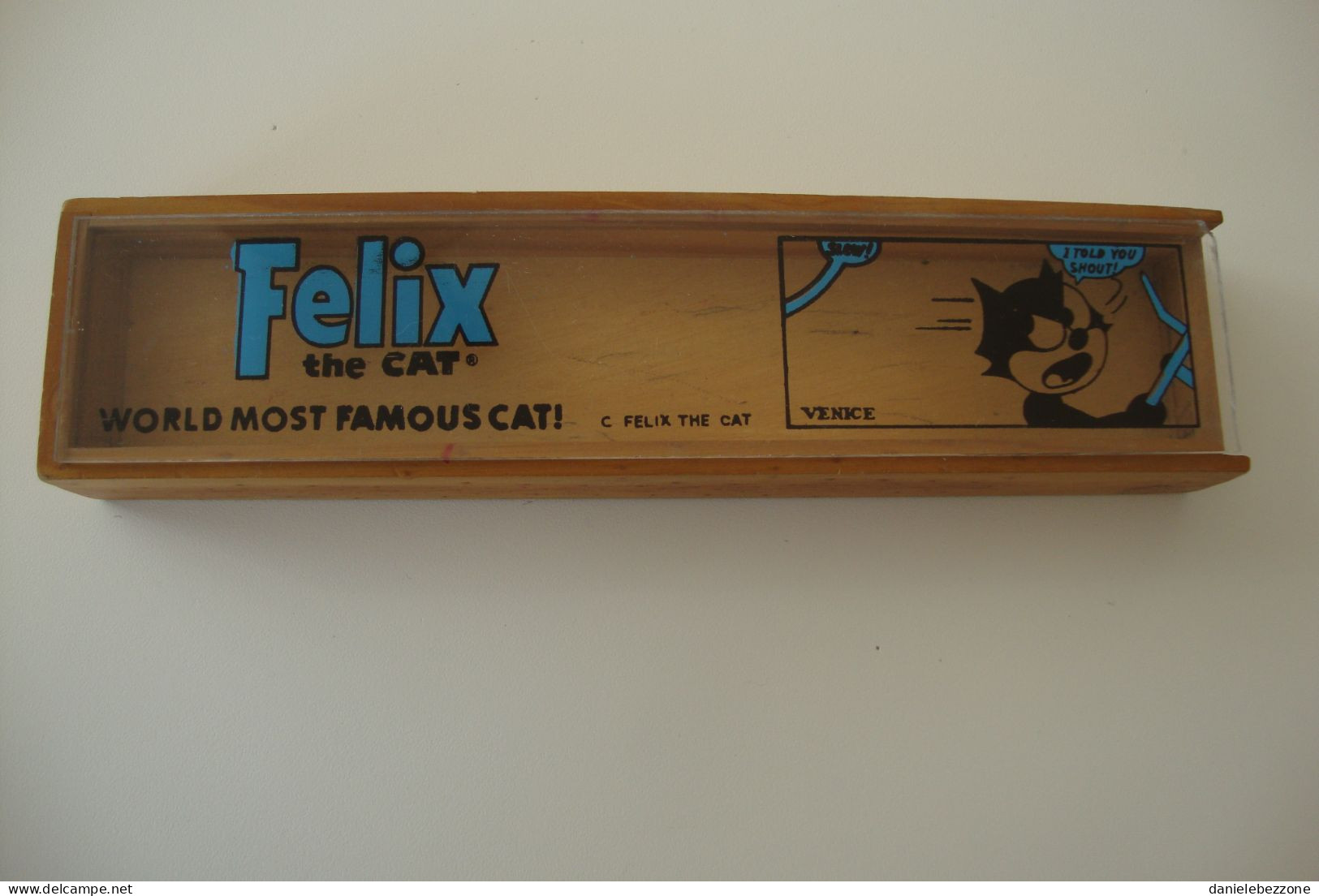 Portapenne Anni '50 In Legno Felix The Cat (world Most Famous Cat!) - Andere & Zonder Classificatie