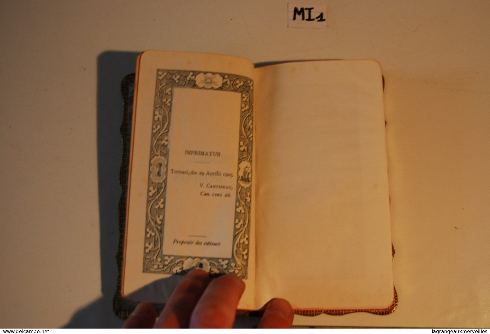 MI1 Ancien Missel - Religion - Old Missal - Ex Messale - Tournai 1925 - Religione