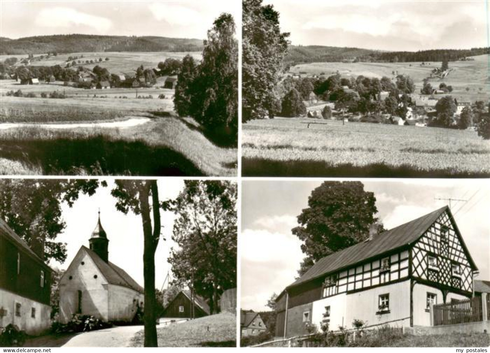 73884118 Raun Bad Brambach Panorama Kirche Fachwerkhaus  - Bad Brambach