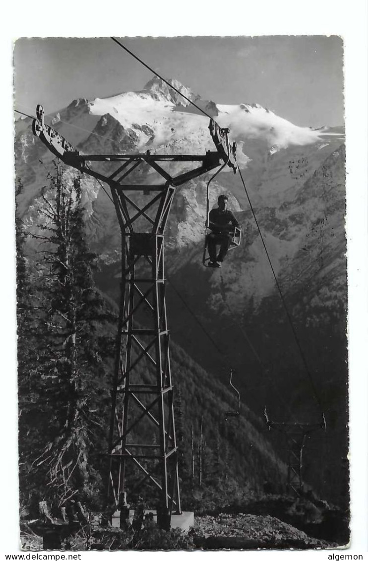 32420 - La Forclaz Le Télésiège Et Les Aiguilles Du Tour 1958 - Martigny