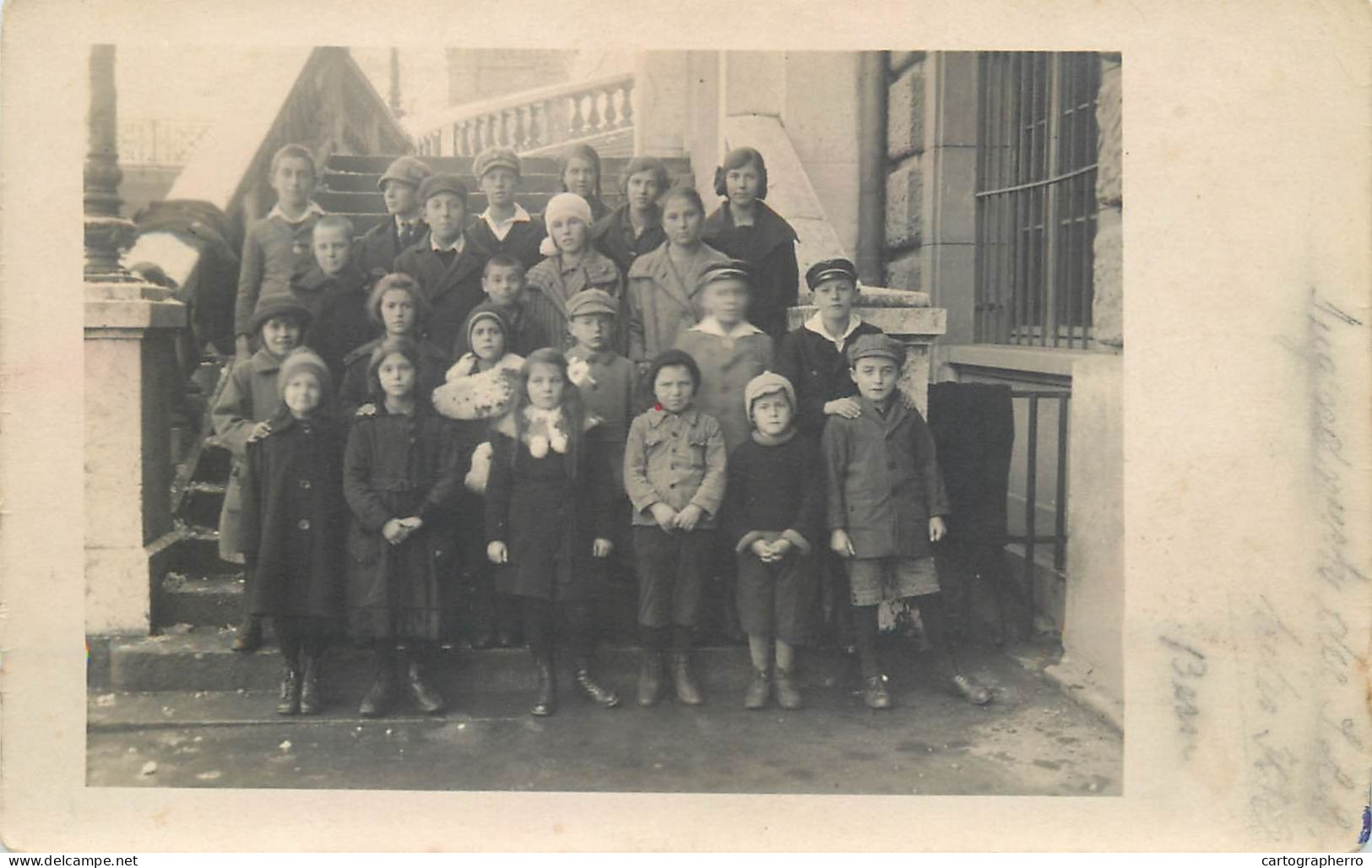 Annonymous Persons Souvenir Photo Social History Portraits & Scenes Elegant Group Of Children - Photographie