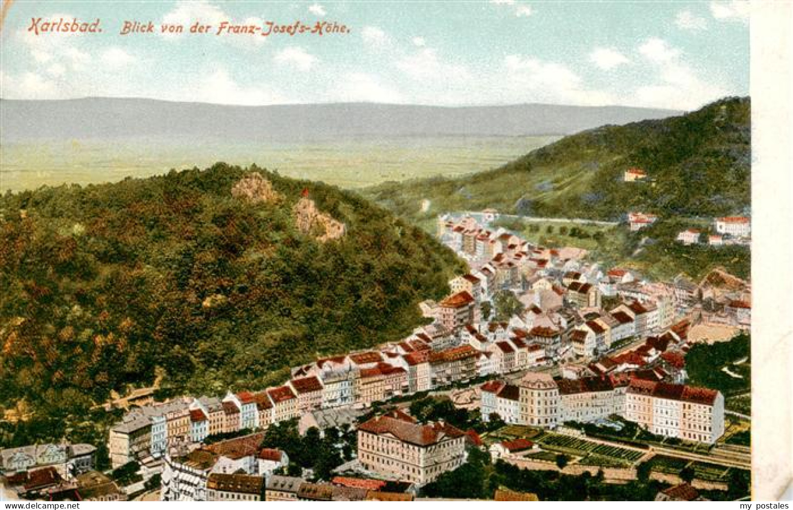 73883878 Karlsbad Eger Karlovy Vary Blick Von Der Franz Josefs Hoehe  - Tsjechië