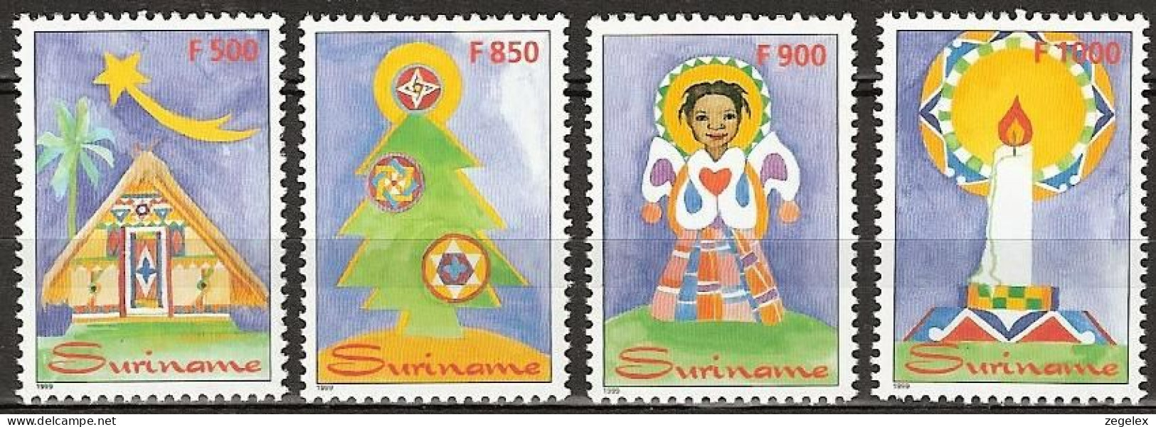 Suriname 1999 Kerstmis, Kaars, Christmas, Christmas Tree, Candle  MNH/**/Postfris - Suriname