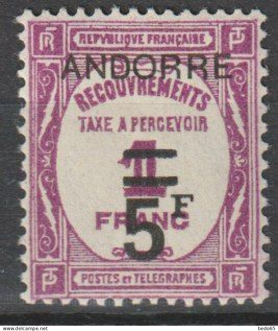 ANDORRE    N° 15 NEUF* TTB - Unused Stamps