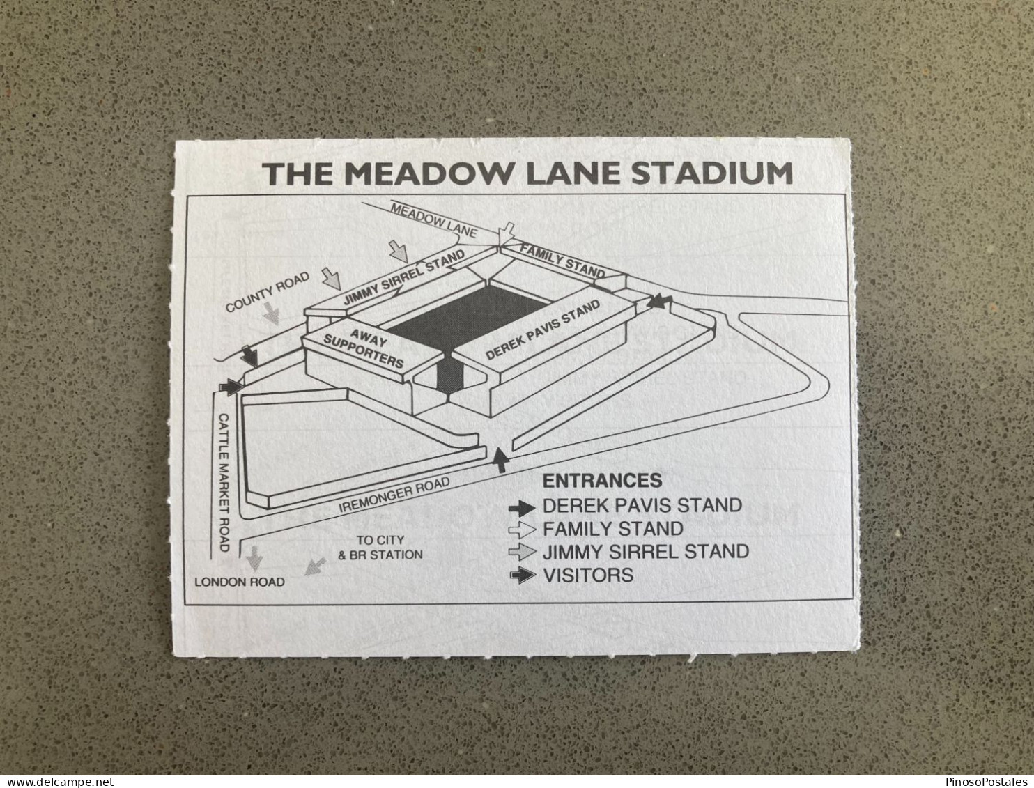 Notts County V Peterborough United 1997-98 Match Ticket - Match Tickets