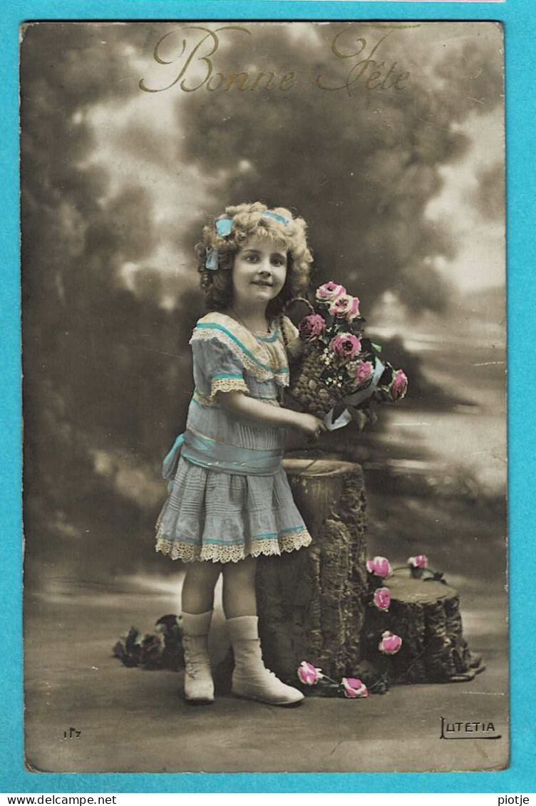 * Fantaisie - Fantasy - Fantasie (Enfant - Child - Kind) * (Lutetia 117) Girl, Bonne Fête, Fille, Portrait, Fleurs, Old - Portraits