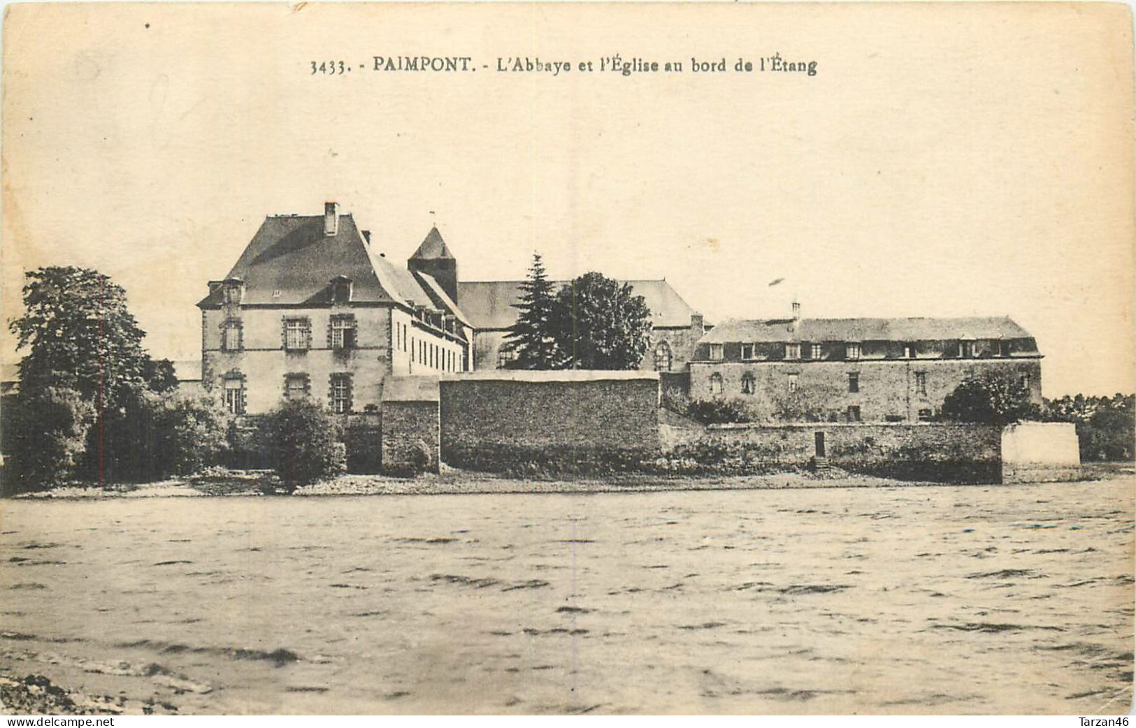 25.04.2024 - B - 3433. PAIMPONT L'abbaye Et L'église Au Bord De L'étang - Paimpont