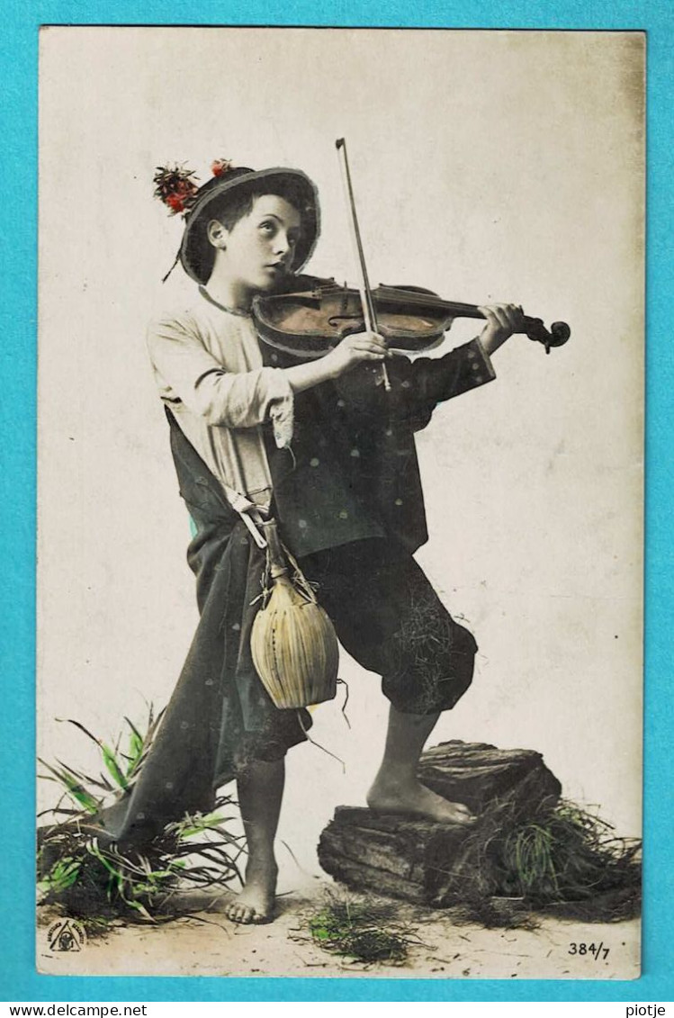 * Fantaisie - Fantasy - Fantasie (Enfant - Child - Kind) * (384/7) Boy, Garçon, Violin, Viool, Musique, Music, Violon - Ritratti