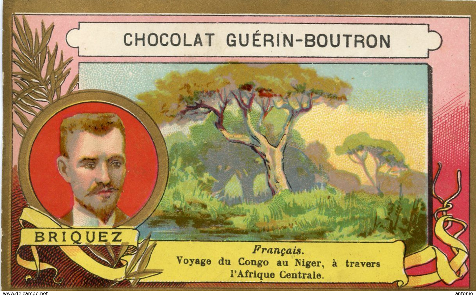 CHROMO GUERIN-BOUTRON - BRIQUEZ VOYAGE AU CONGO ET NIGER - Guérin-Boutron