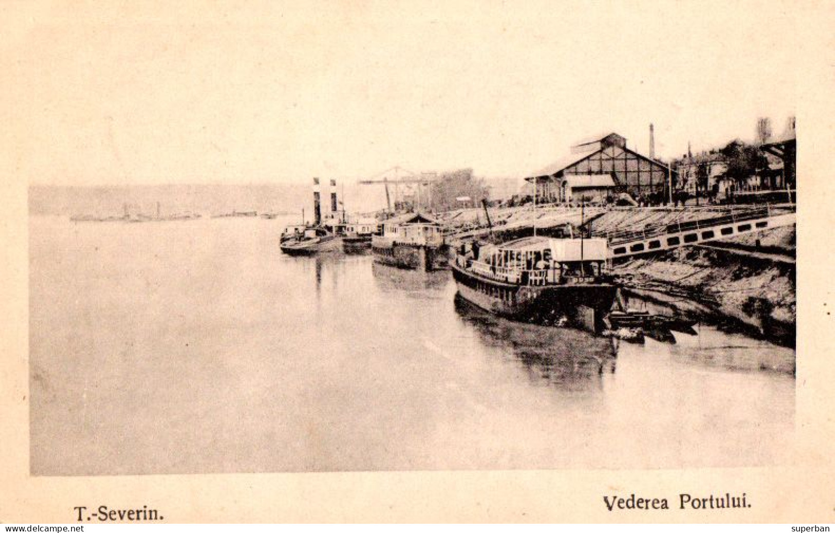 TURNU SEVERIN : VEDEREA PORTULUI - SHIPS On DANUBE ~ 1910 - '915 (an593) - Rumania