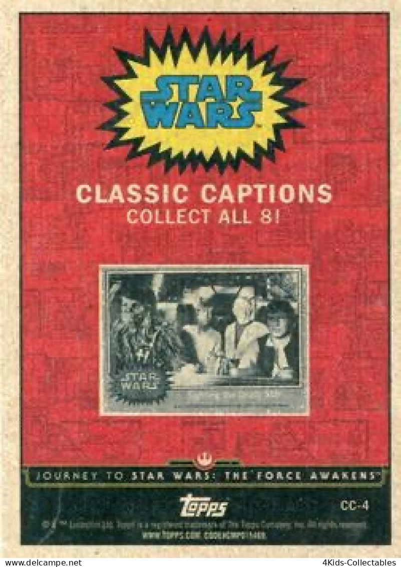 2015 Topps STAR WARS Journey To The Force Awakens "Classic Caption" CC-4 Sighting The Death Star - Star Wars