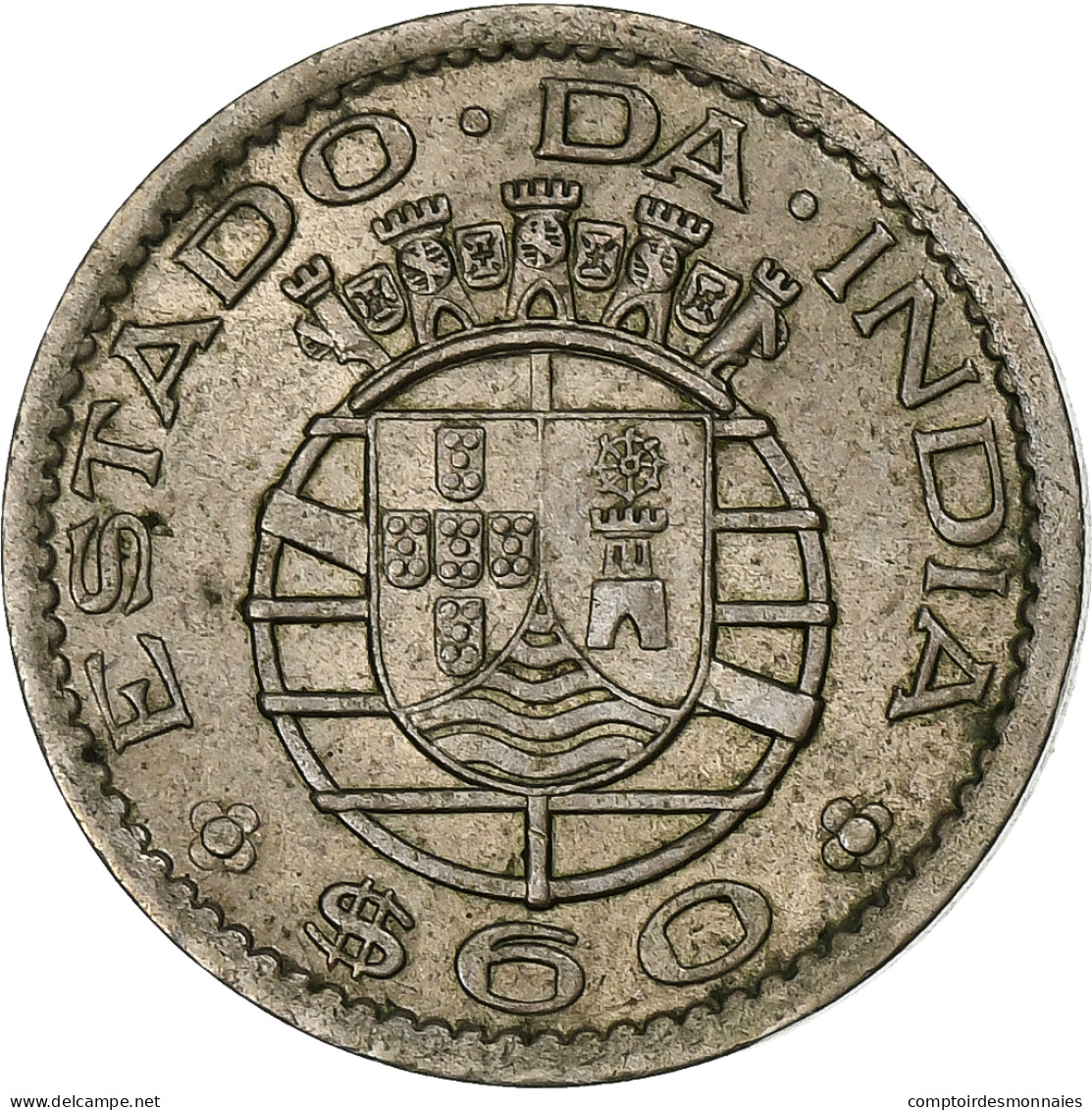 Inde Portugaise, 60 Centavos, 1959, Cupro-nickel, SUP, KM:32 - Portugal