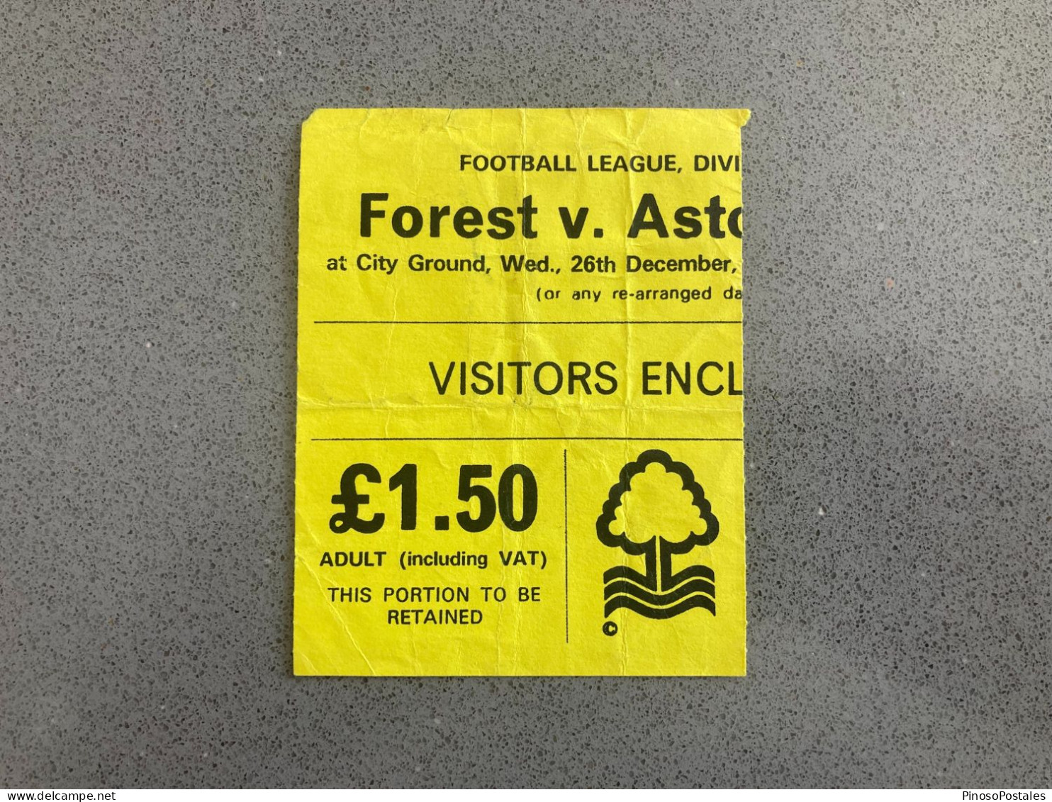 Nottingham Forest V Aston Villa 1979-80 Match Ticket - Eintrittskarten