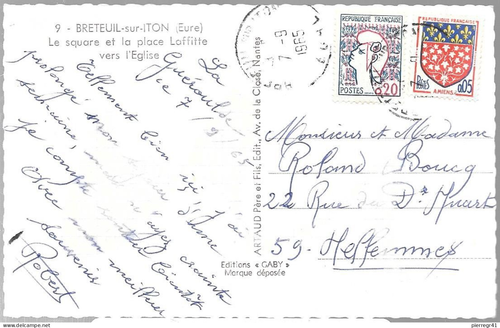 CPA-1955-27-BRETEUIL Sur ITON-Le Square Et La Place Laffitte -Edit Artaud-TBE - Breteuil