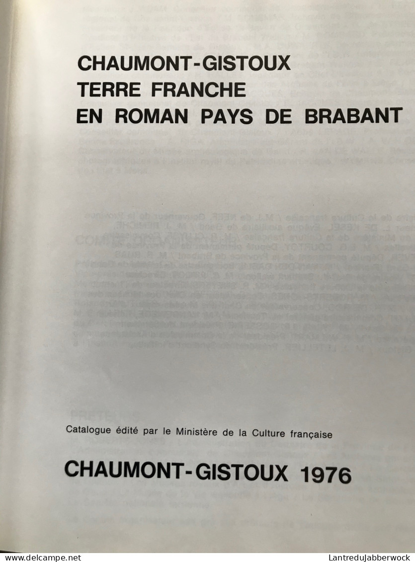 Chaumont Gistoux Terre Franche En Roman Pays De Brabant Régionalisme Origines Du Village Paroisse Histoire évolution - Bélgica
